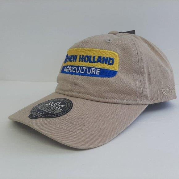 Retro Vintage Style Farmer New Holland Embroidered Adjustable Dad Cap Beige Hat main image 4